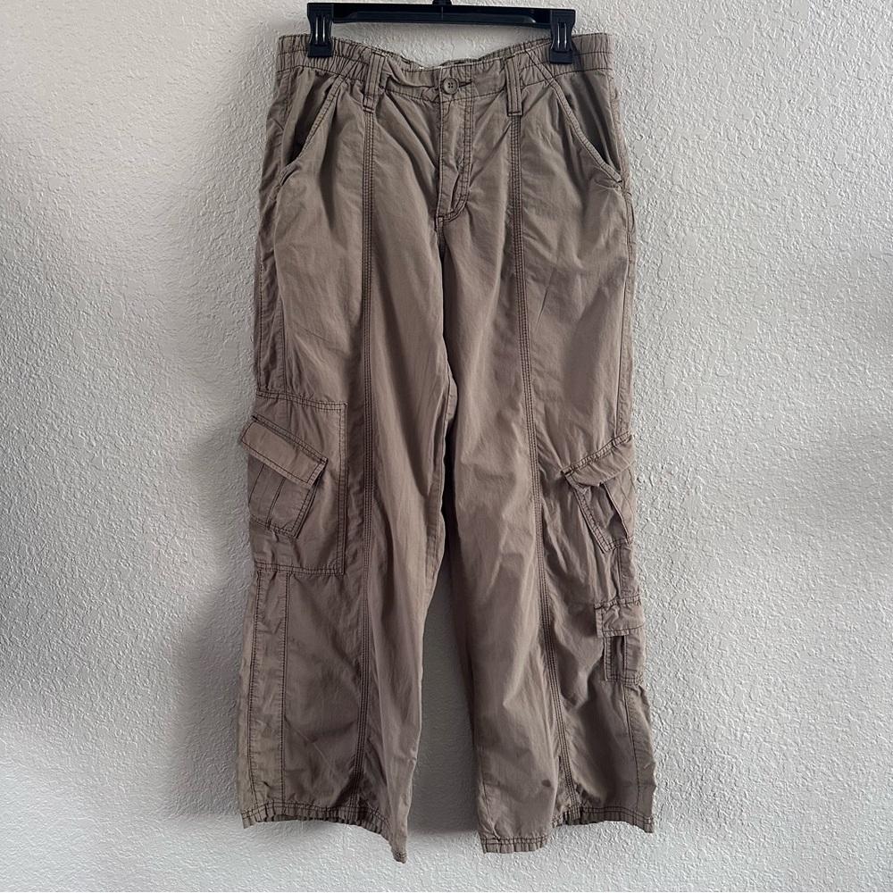 BDG Urban Outfitters Y2K Cargo Pants Tan‎ Cotton Utility Size L - Picture 2 of 15